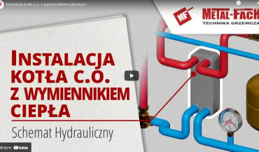Instalacja kotła c.o. z wymiennikiem ciepła